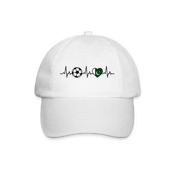 Battement de cœur du Football pakistanais - Casquette classique - blanc/blanc - Devant