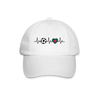 Battement de cœur du football du Bangladesh - Casquette classique - blanc/blanc - Devant