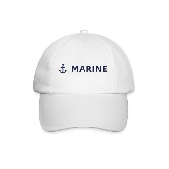 Navy Ink – Marine-Stil - Baseballkappe - Weiß/Weiß - Vorne