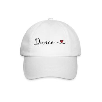 Danse mignonne Typographie Cœur - Casquette classique - blanc/blanc - Devant