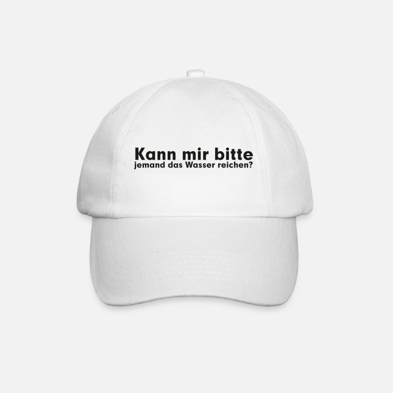 Kann mir bitte jemand das Wasser reichen - Baseballkappe - Weiß/Weiß
