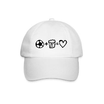 football+beer=love - Casquette classique - blanc/blanc - Devant