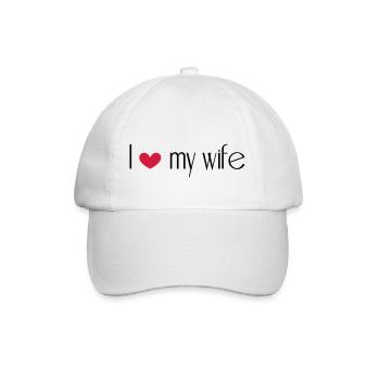 I love my wife - Baseball Cap - white/white - Front