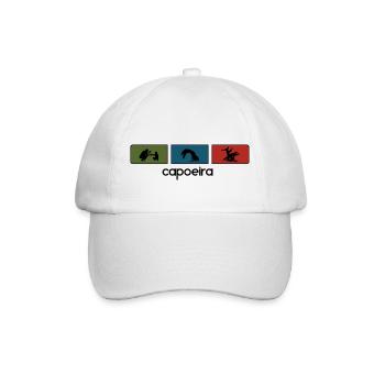 Capoeira Tricolor Black Outline - Baseballkappe - Weiß/Weiß - Vorne