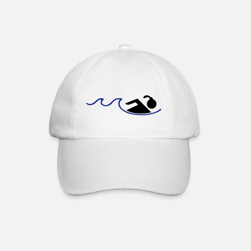 swimming - Baseball Cap - white/white