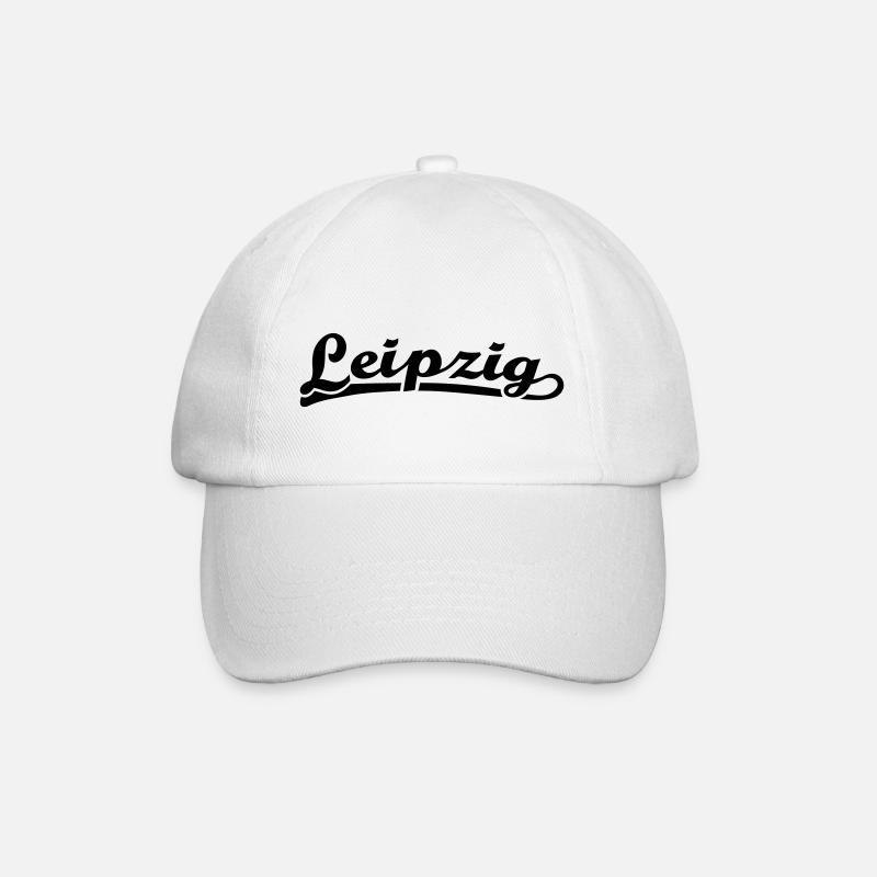 Leipzig Schrift Retro - Baseballkappe - Weiß/Weiß