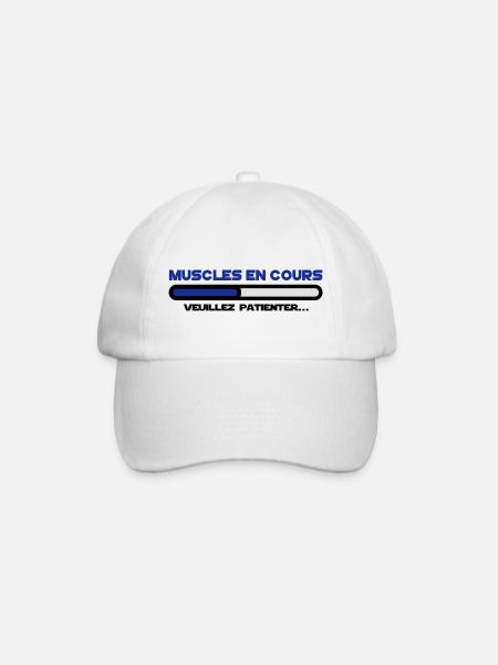 muscles en cours veuillez patienter, sport - Casquette classique - blanc/blanc