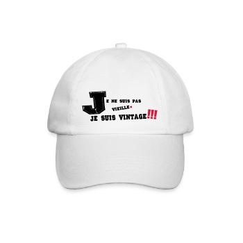 je ne suis pas vieille - Casquette classique - blanc/blanc - Devant