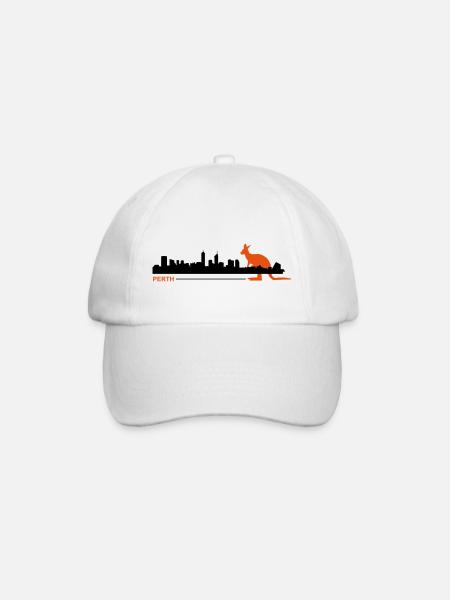 perth2 - Baseball Cap - white/white