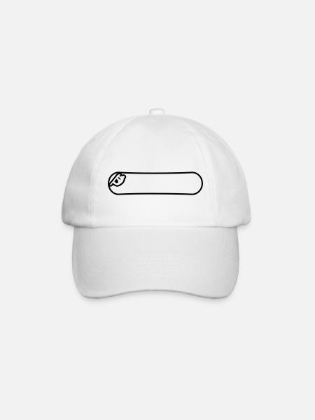Snow boarder - Baseball Cap - white/white