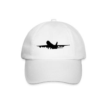 airplane_takeoff - Baseballkappe - Weiß/Weiß - Vorne