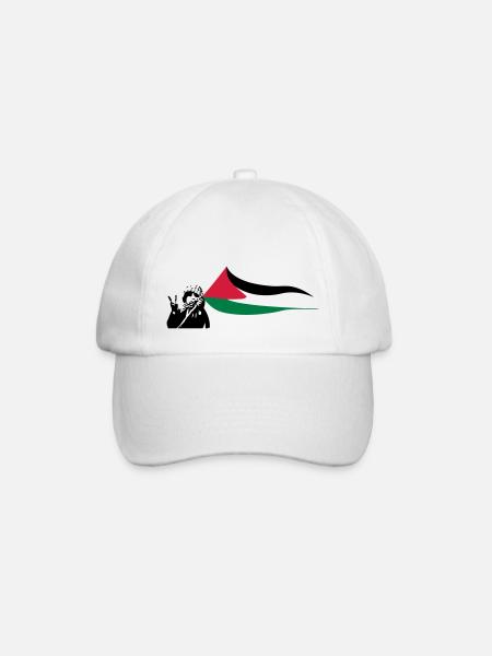 Free Palestine - Baseballkappe - Weiß/Weiß