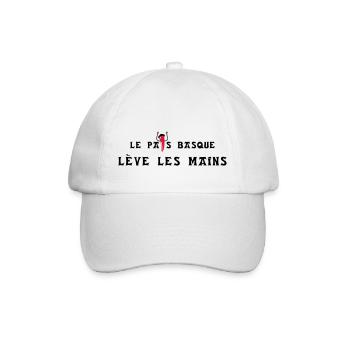 Le pays basque lève les mains - horizontal - Casquette classique - blanc/blanc - Devant
