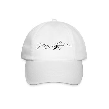 alpine skiing - Baseballkappe - Weiß/Weiß - Vorne