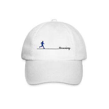 love running - Baseballkappe - Weiß/Weiß - Vorne