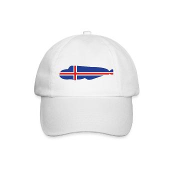 Seewolf_Island_umriss - Baseballkappe - Weiß/Weiß - Vorne