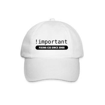 Important! - fixation depuis 2008 css - Casquette classique - blanc/blanc - Devant