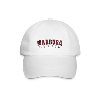 Marburg Hessen - Baseballkappe - Weiß/Weiß - Vorne