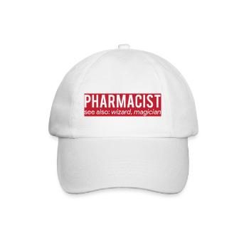 Pharmazie / Apotheker: Pharmacist - see also: - Baseballkappe - Weiß/Weiß - Vorne