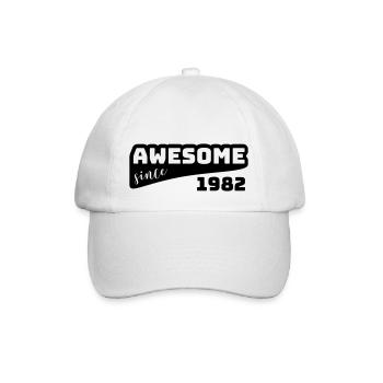 Awesome since 1982 / Birthday-Shirt - Baseball Cap - white/white - Front