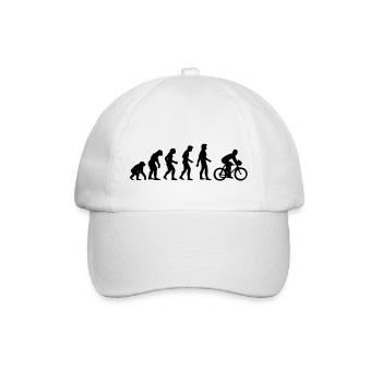 Evolution man cycling - Baseball Cap - white/white - Front