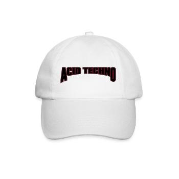Acid Techno - Baseball Cap - white/white - Front