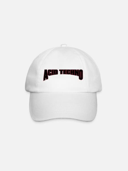 Acid Techno - Baseballkappe - Weiß/Weiß