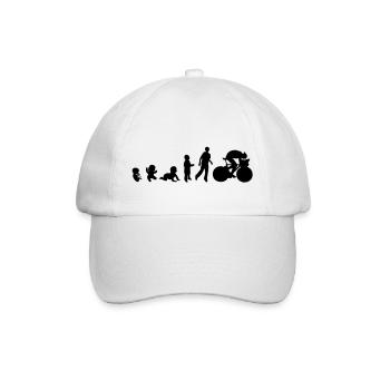 Evolution Mensch mann Sportarten cycling - Baseballkappe - Weiß/Weiß - Vorne