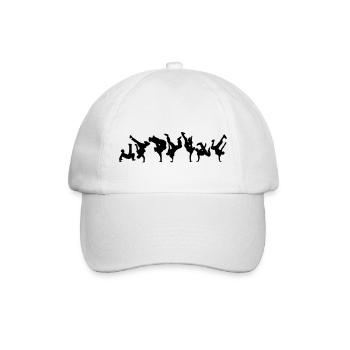 break dance hip hop danseur19 - Baseball Cap - white/white - Front