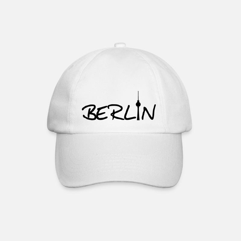 Berlin Schriftzug - Baseballkappe - Weiß/Weiß