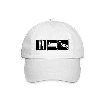 EAT SLEEP DIVE 2 - Baseball Cap - white/white - Front