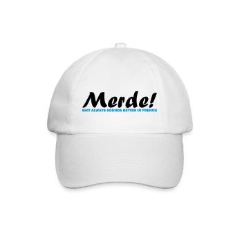 Merde! - Casquette classique - blanc/blanc - Devant