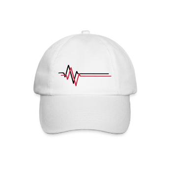 wave_t2 - Baseball Cap - white/white - Front