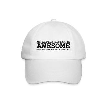 my little sister is awesome - Casquette classique - blanc/blanc - Devant