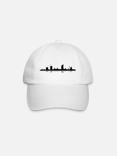 Leipzig Skyline - Baseballkappe - Weiß/Weiß