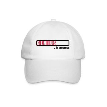 Genius in progress - Baseball Cap - white/white - Front