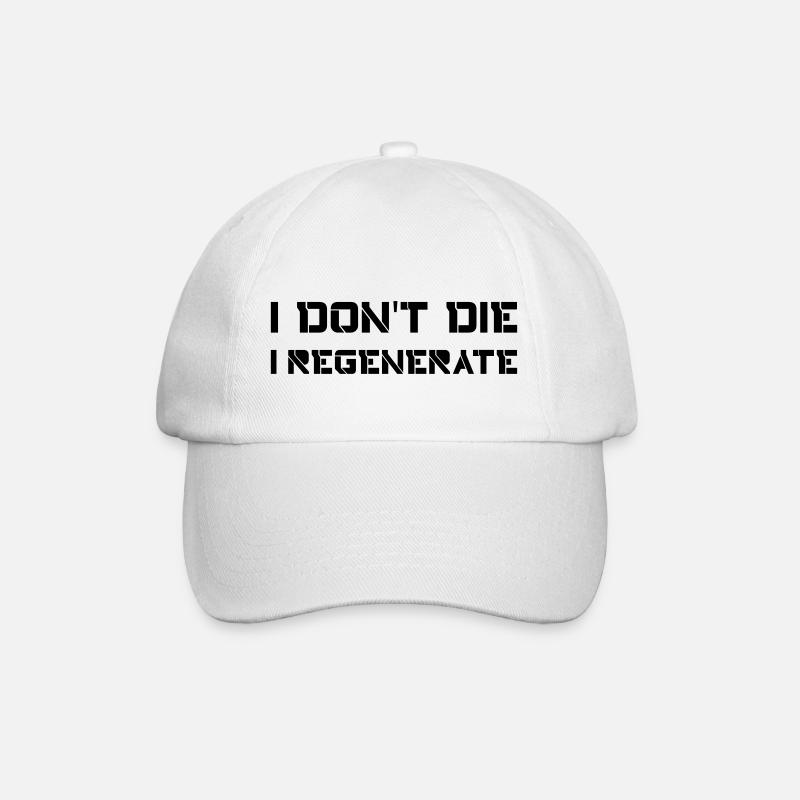 I don't die I regenerate (Doctor Who) - Baseball Cap - white/white