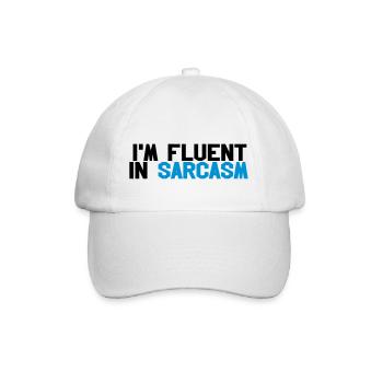 Fluent in sarcasm - Baseballkappe - Weiß/Weiß - Vorne