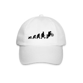 moto trial - Baseball Cap - white/white - Front