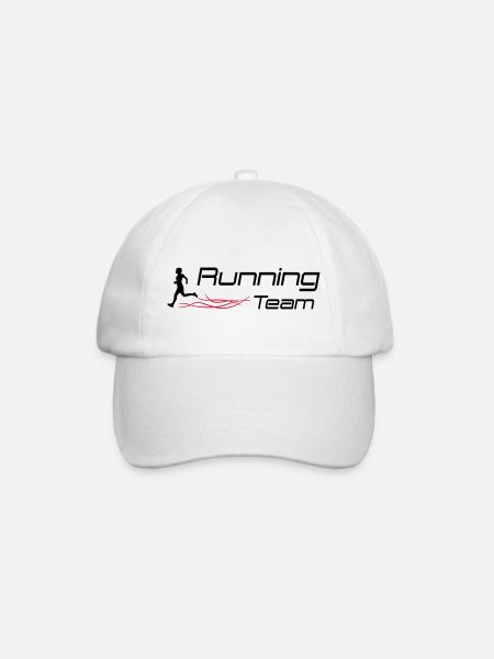 running team - Baseball Cap - white/white