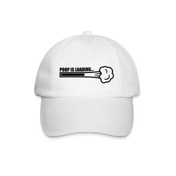 Poop Is Loading - Baseballkappe - Weiß/Weiß - Vorne