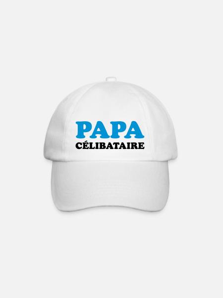 Papa Célibataire - Casquette classique - blanc/blanc