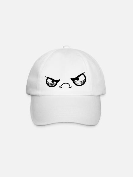 Angry Face - Casquette classique - blanc/blanc