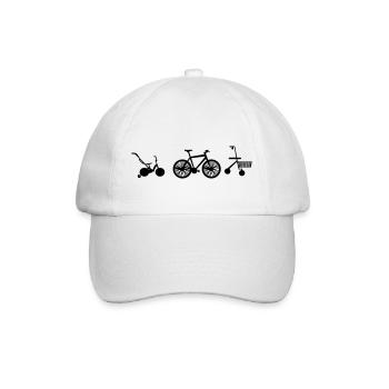 Rad Evolution - Baseballkappe - Weiß/Weiß - Vorne