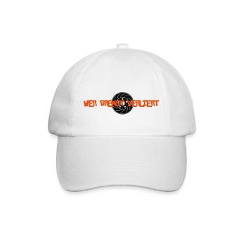 Wer Bremst Verliert - Baseballkappe - Weiß/Weiß - Vorne