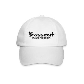 beisszeit_raubfischer - Baseballkappe - Weiß/Weiß - Vorne