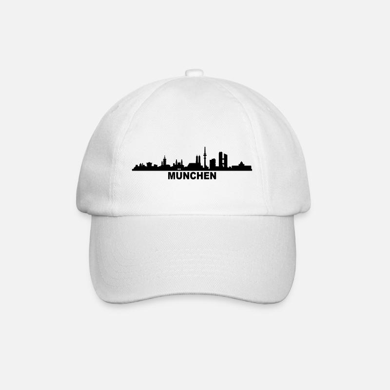 Skyline München - Baseballkappe - Weiß/Weiß