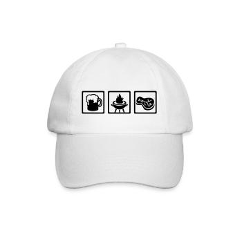 Griller - Casquette classique - blanc/blanc - Devant