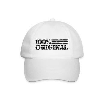 Stripes logo 100% original - Baseball Cap - white/white - Front