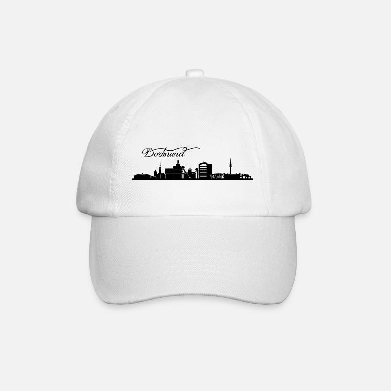 Dortmunder Skyline - Baseballkappe - Weiß/Weiß